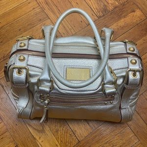 Dolce and gabbana silver and gold Boston bag